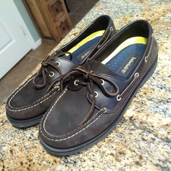 Timberland Sandusky Point Men’s Boat Shoes Leather Nubuck Size 10M Brown 72599 - Picture 1 of 13